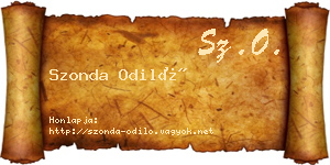 Szonda Odiló névjegykártya